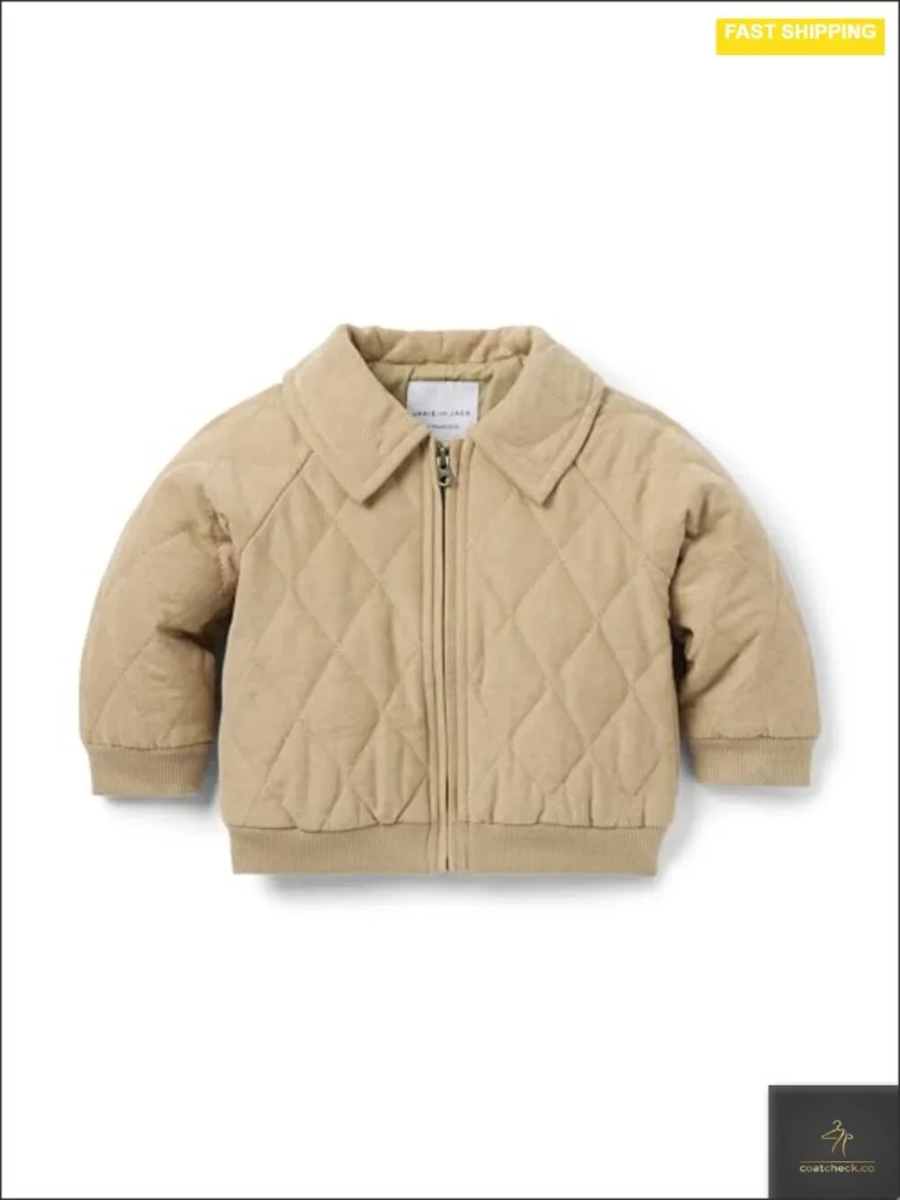 Baby Quilted Jacket Long Sleeve Polyester Blend Fully Lined Fall